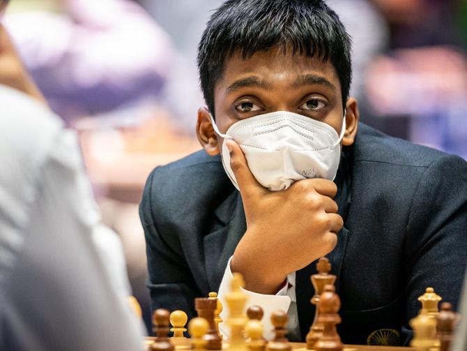 R Praggnanandhaa has been in splendid form this year and had previously beaten the world champion twice in online events.