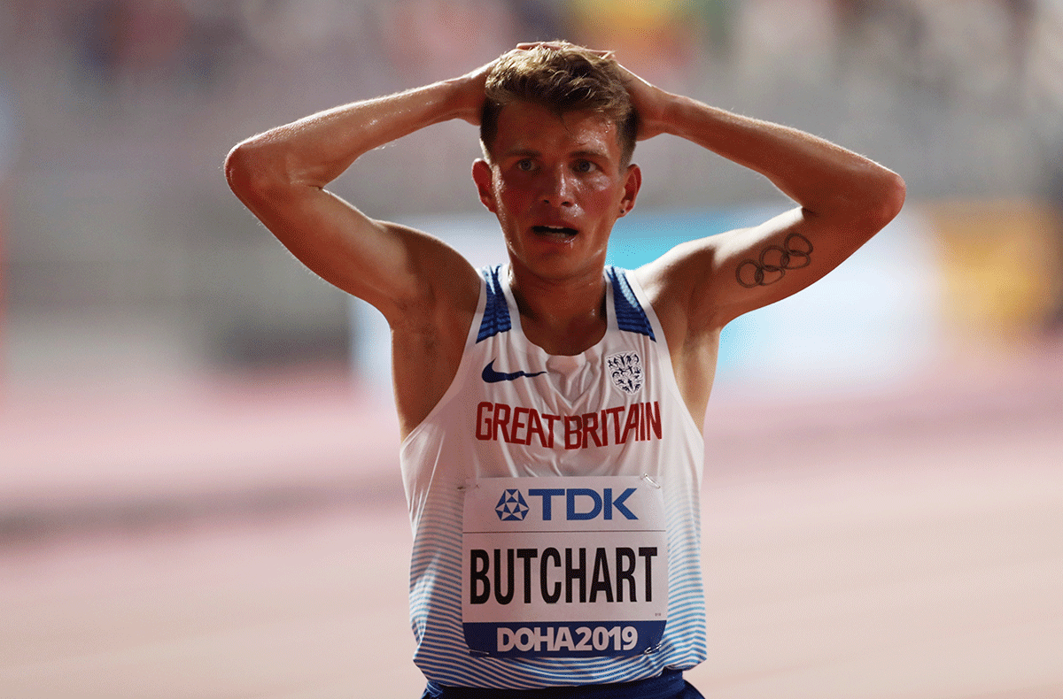 UK Athletics said an independent disciplinary committee had issued Andrew Butchart with a 12-month ban from athletics, suspended for a period of two years, and fined him 5,000 pounds ($6,886). It said he can compete in the Tokyo Games.
