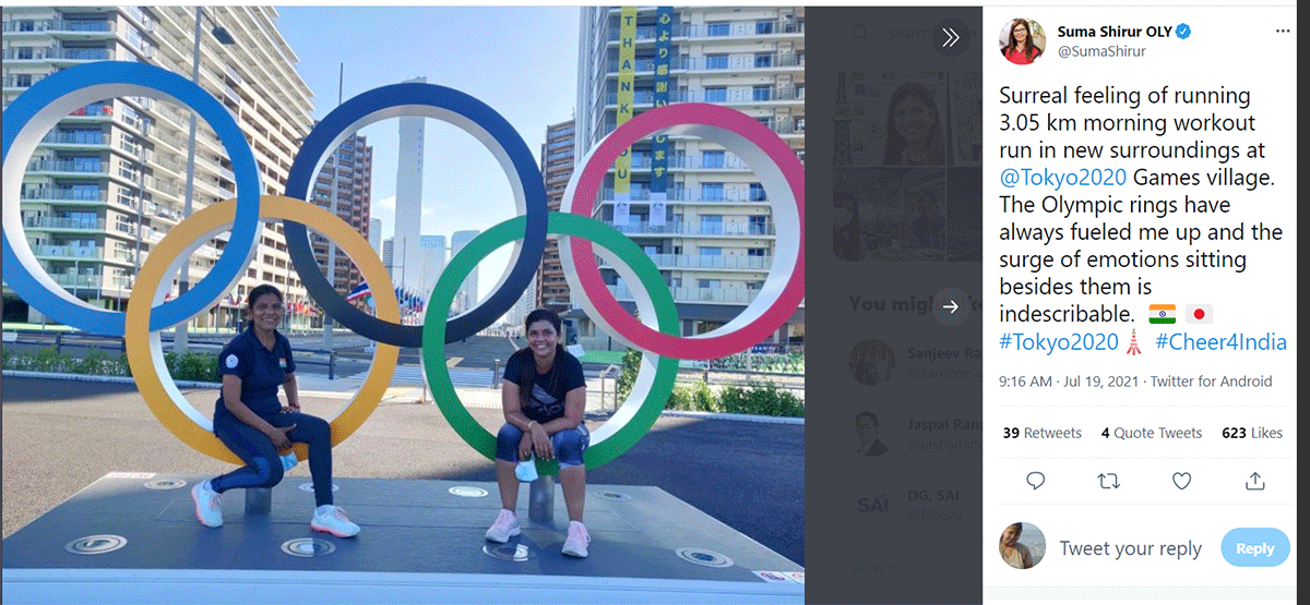 Shooters at the Tokyo Games Village