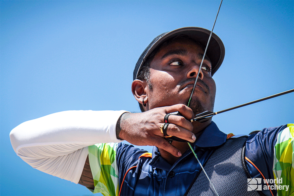 Atanu Das at training at the Tokyo Olympics on Thursday