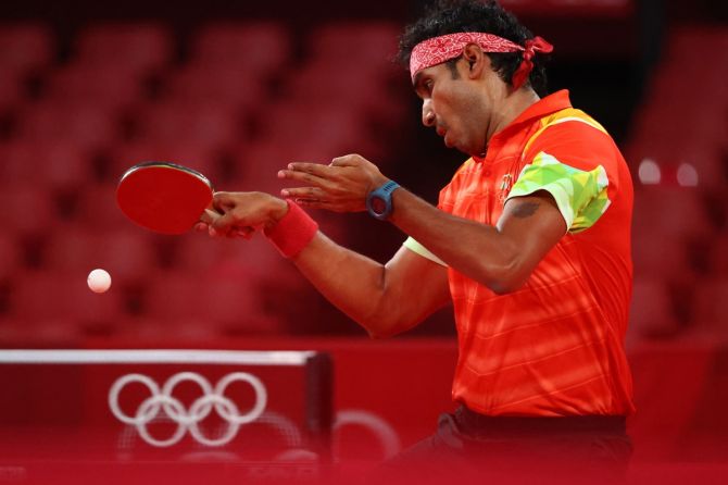 Achanta Sharath Kamal's run at the Tokyo Olympics was halted by reigning Olympic and World champion Ma Long of China in the third round of the men's table tennis event on Tuesday. 