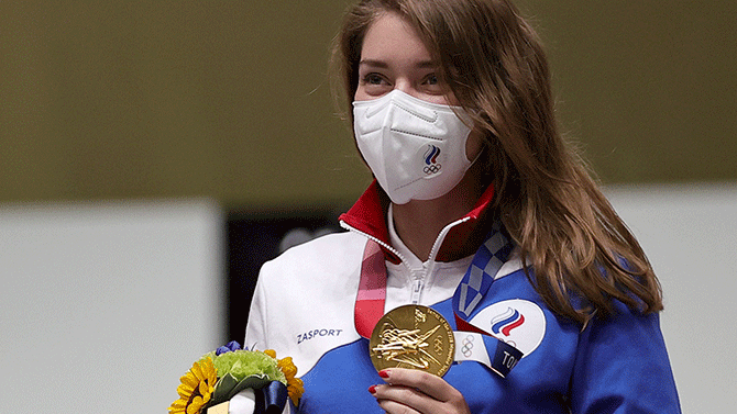 Gold medallist Vitalina Batsarashkina's 