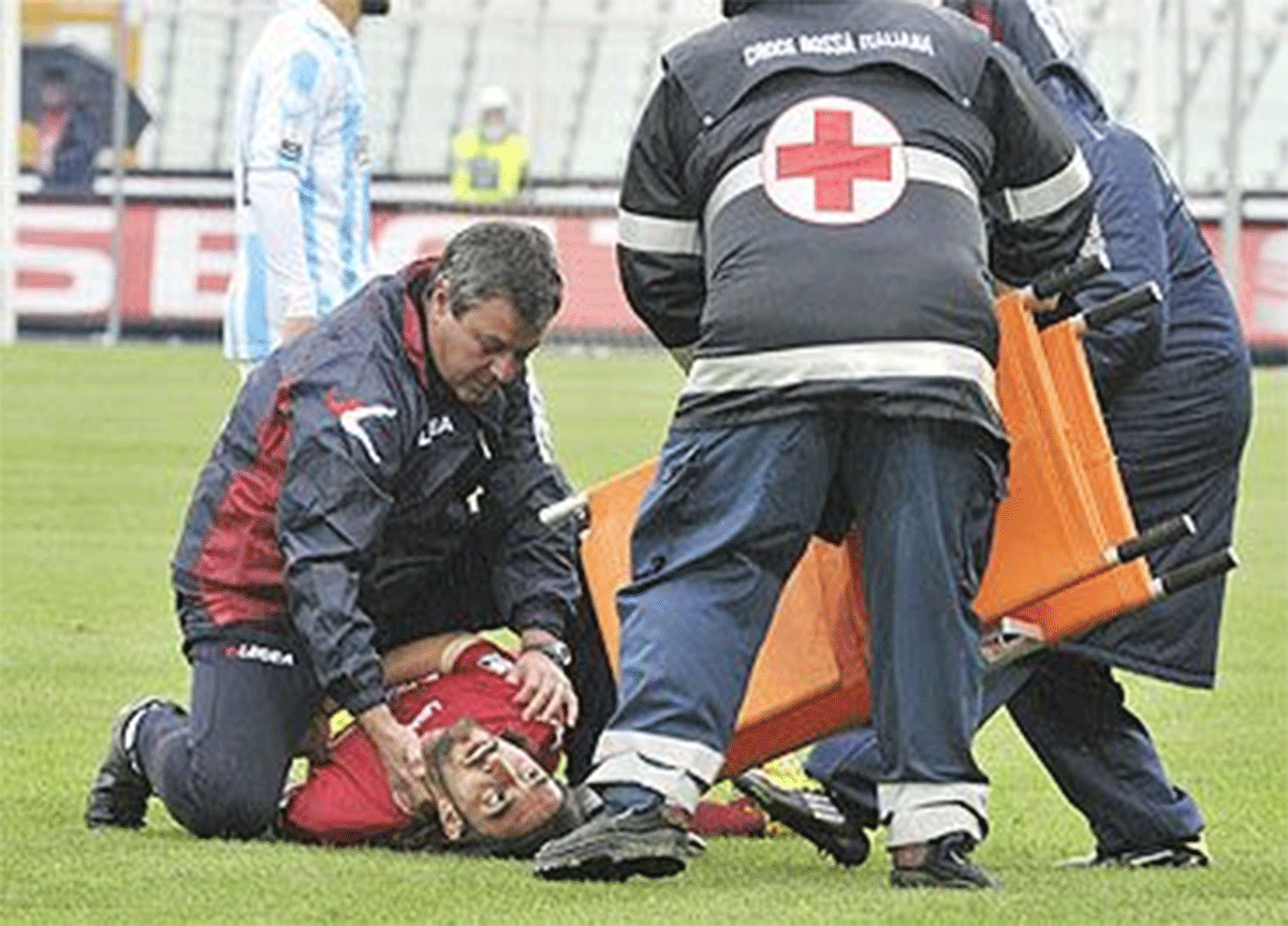 Players who have collapsed on football pitch Rediff Sports