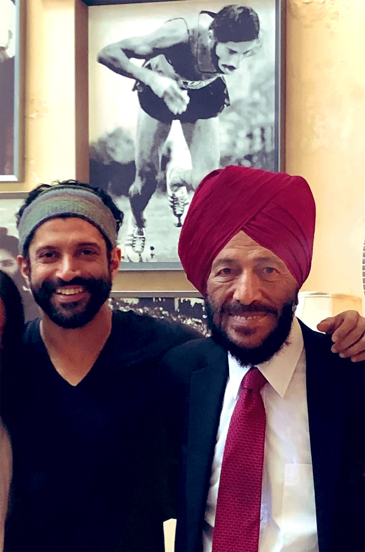 Farhan Akhtar with Milkha Singh