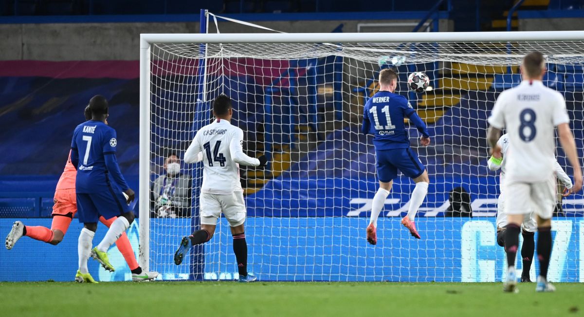 Chelsea's Timo Werner scores their first goal 