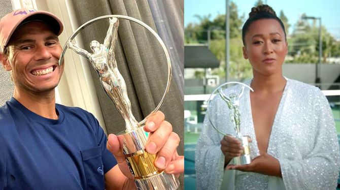 2021 Laureus Sports Awardees Rafael Nadal and Naomi Osaka