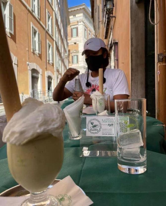 Naomi Osaka with a Gelato