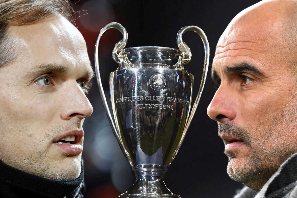 Chelsea coach Thomas Tuchel and Manchester City coach Pep Guardiola