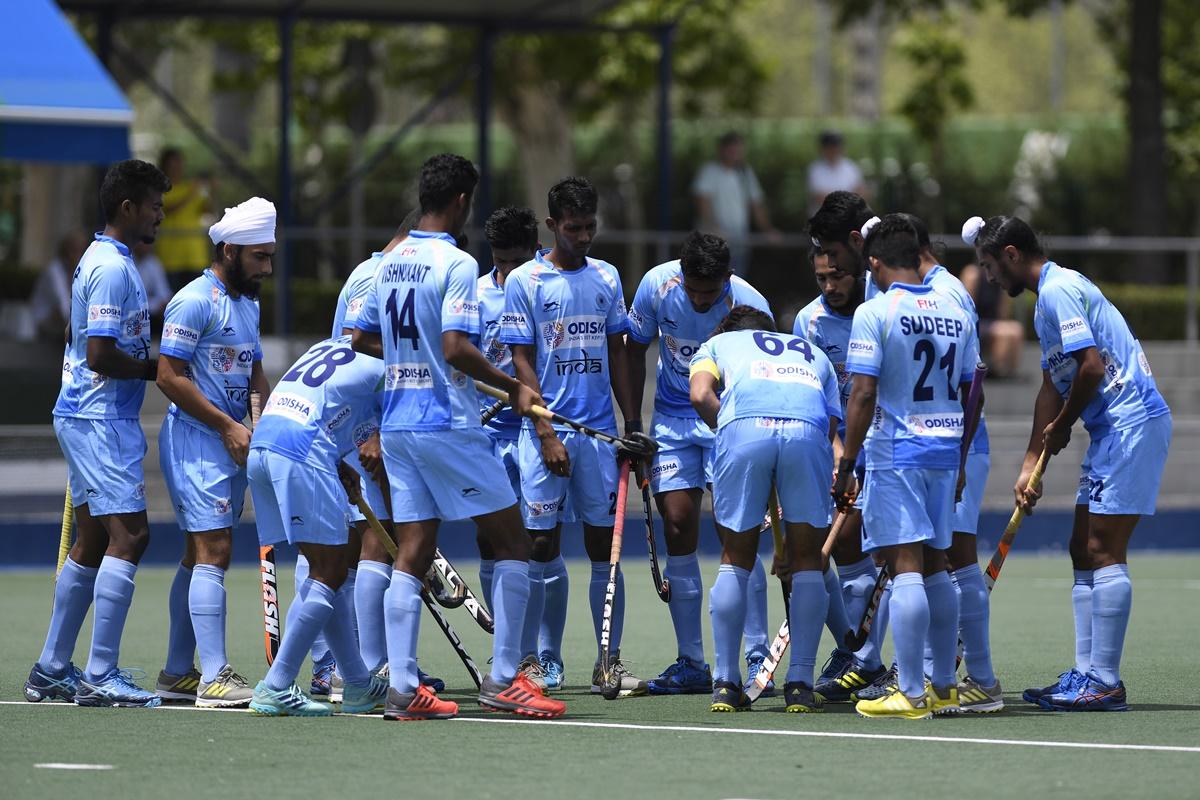 The Indian men's junior hockey team in training