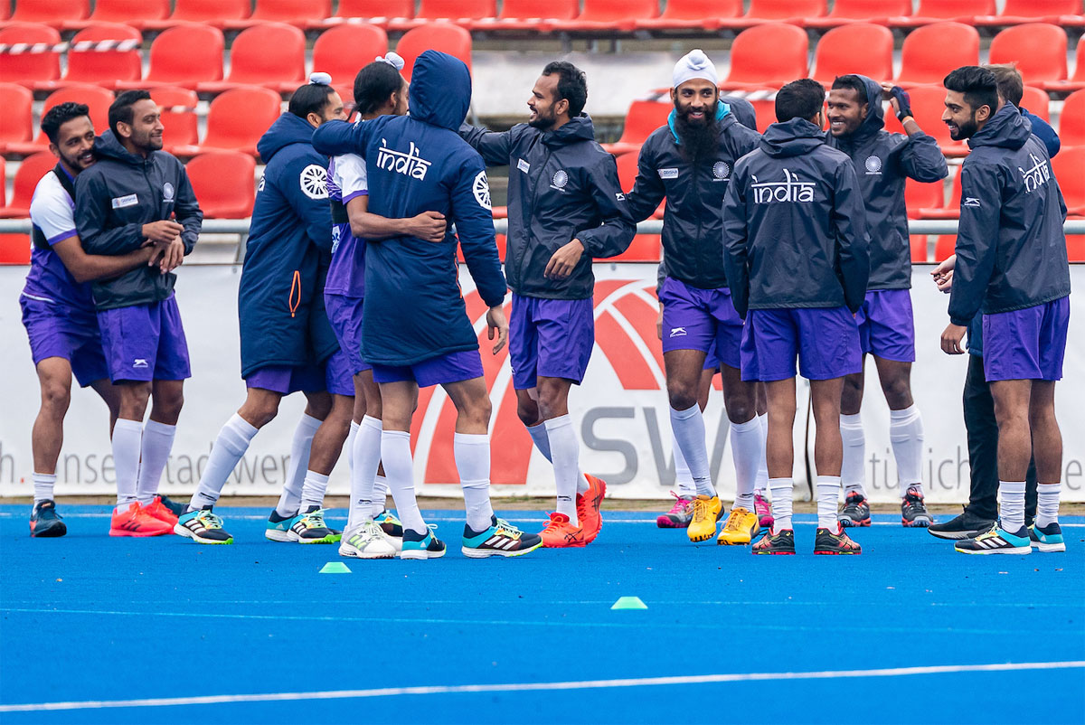 India's men's hockey team in training