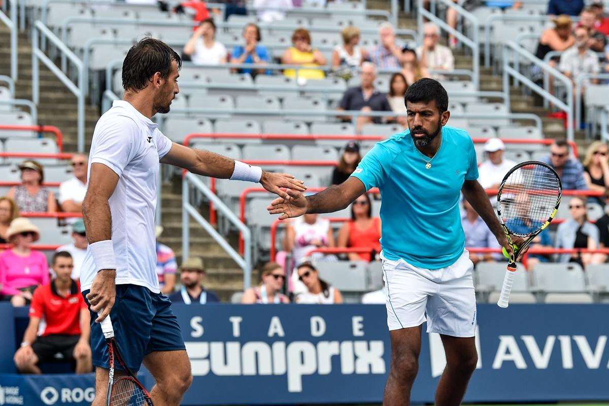 India's Rohan Bopanna of India and Croatia's Ivan Dodig