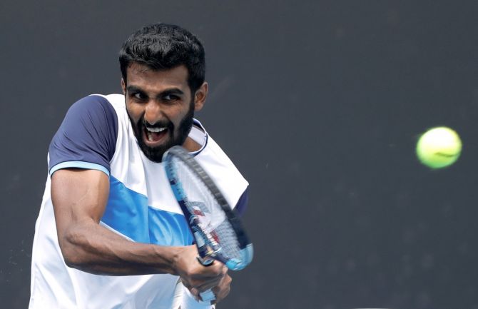 India’s Prajnesh Gunneswaran was beaten by Otto Virtanen, ranked as low as 419, in the World Group I tie against Finland, in Espoo, on Friday. 