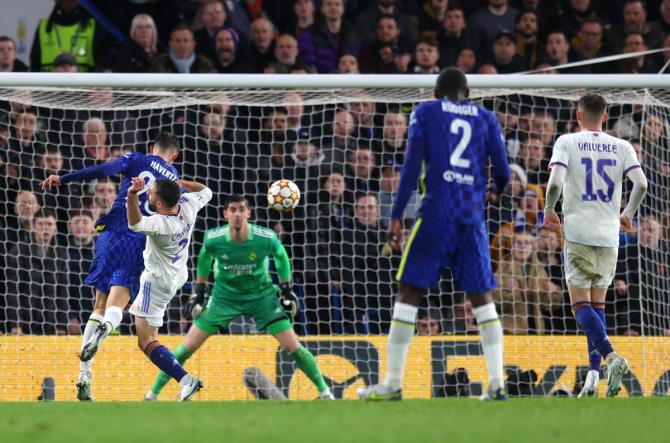 Kai Havertz scores Chelsea's only goal with a header.