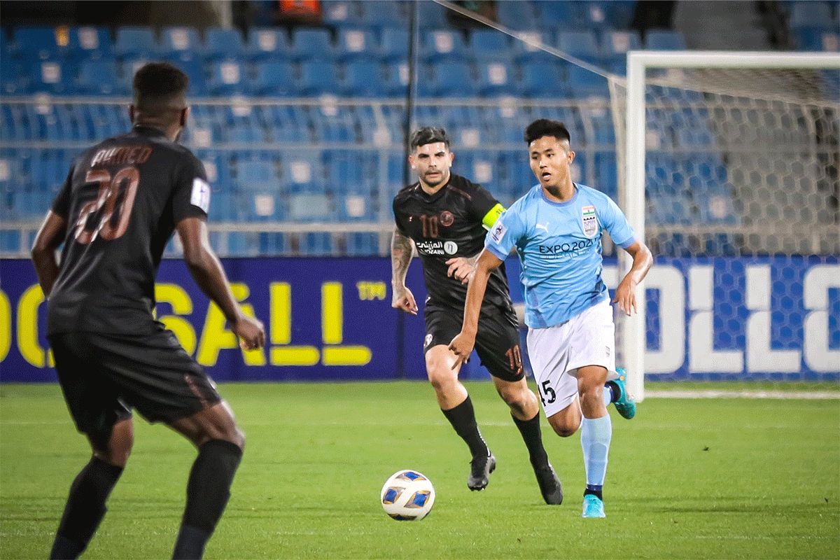 Mumbai City FC's Apuia Ralte in action against Al Shabab during their Asian Champions League in Riyadh on Friday 