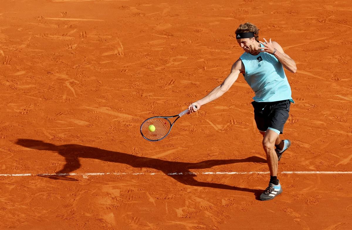 Germany's Alexander Zverev in action during his third round match against Spain's Pablo Carreno Busta.