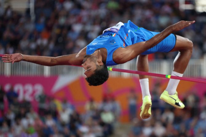 PICS: Tejaswin wins CWG bronze in men's high jump - Rediff Sports