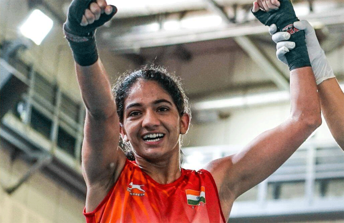 Nitu Ghanghas won by RSC (Referee Stops Contest) in the minimum weight category.