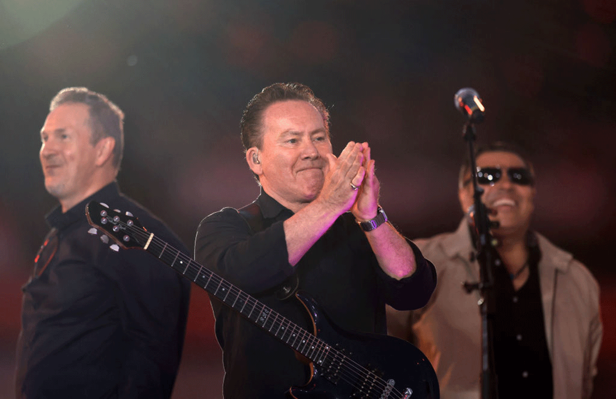  British reggae and pop group UB40 performed their famous rendition of 'Red Red Wine'