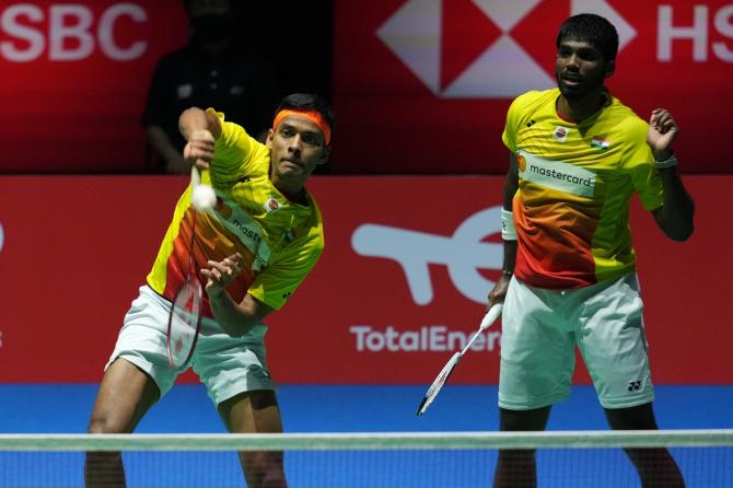 SaChirag Shetty and Satwiksairaj Rankireddy played an agressive game to oust their French opponents