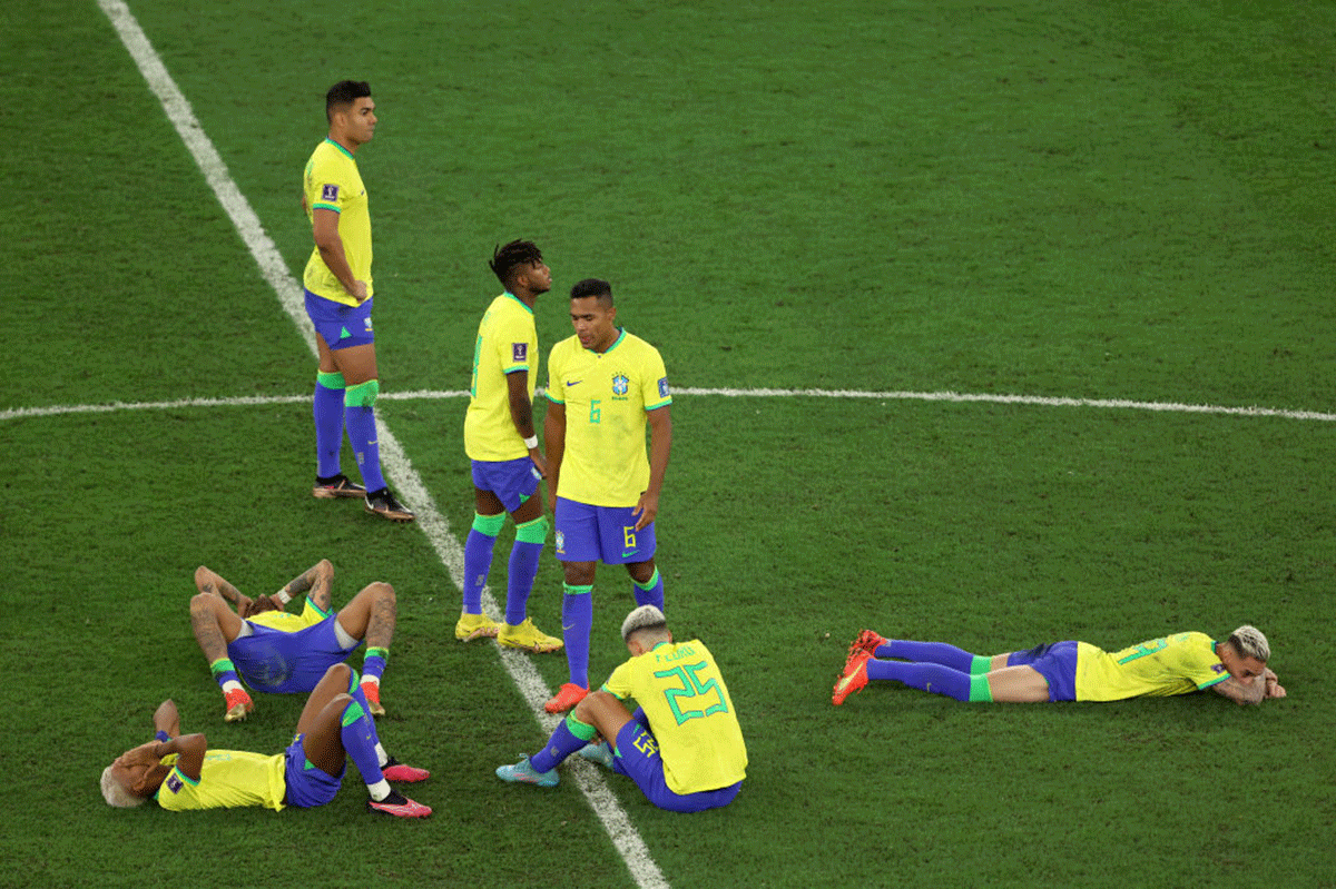 Brazil players are a disappointed bunch