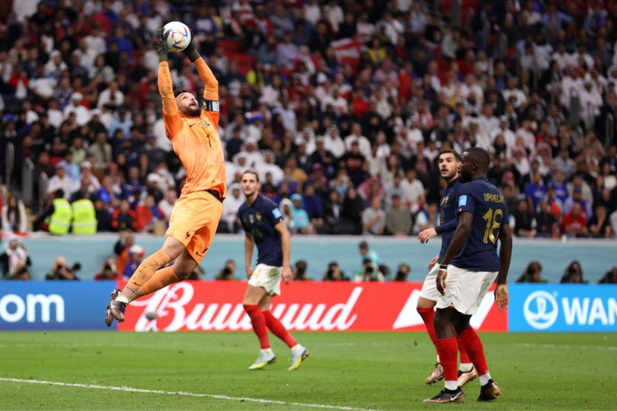 France's Hugo Lloris makes a save