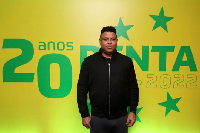 Brazilian former football player Ronaldo Nazario attends a ceremony organized by Brazilian Football Confederation to honour the 2002 FIFA World Champions