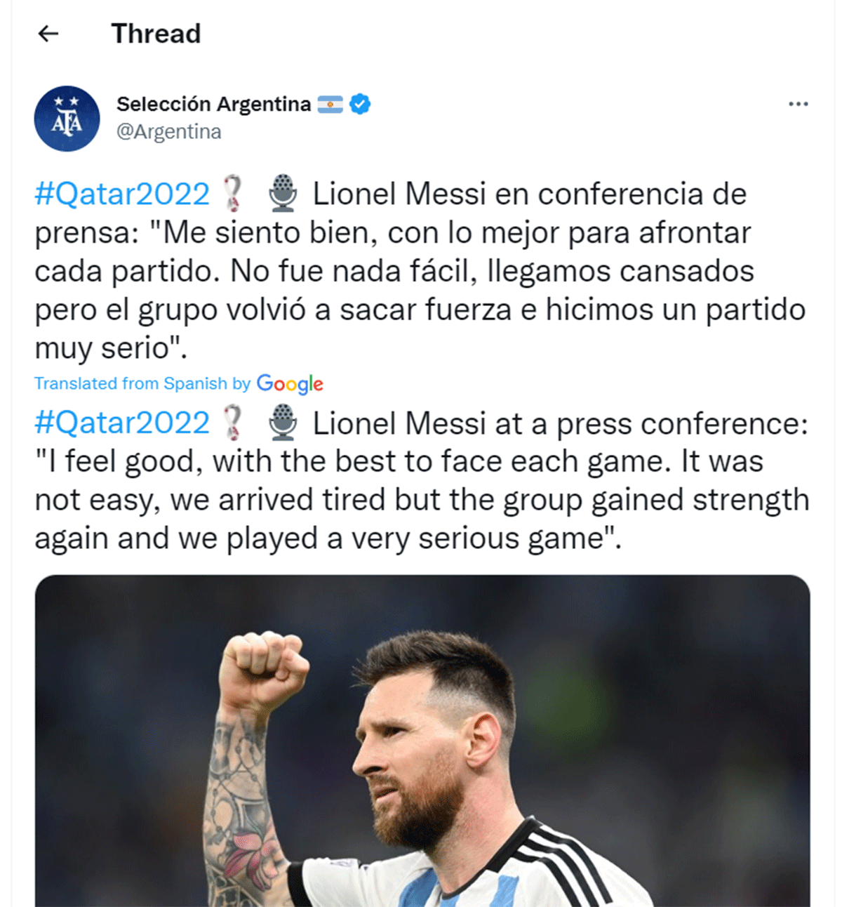 Messi at the press con