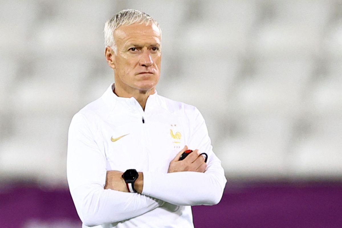 France coach Didier Deschamps during training