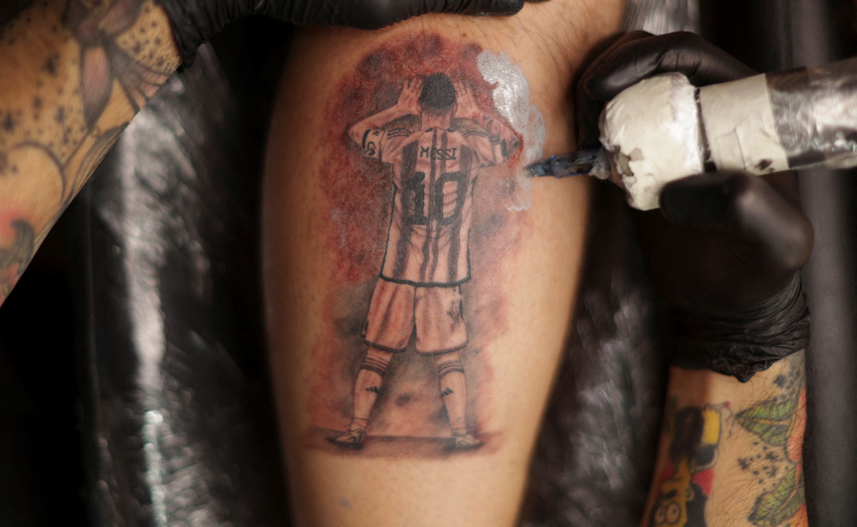 Lionel Messi  Getting Crushed Over New Tattoo