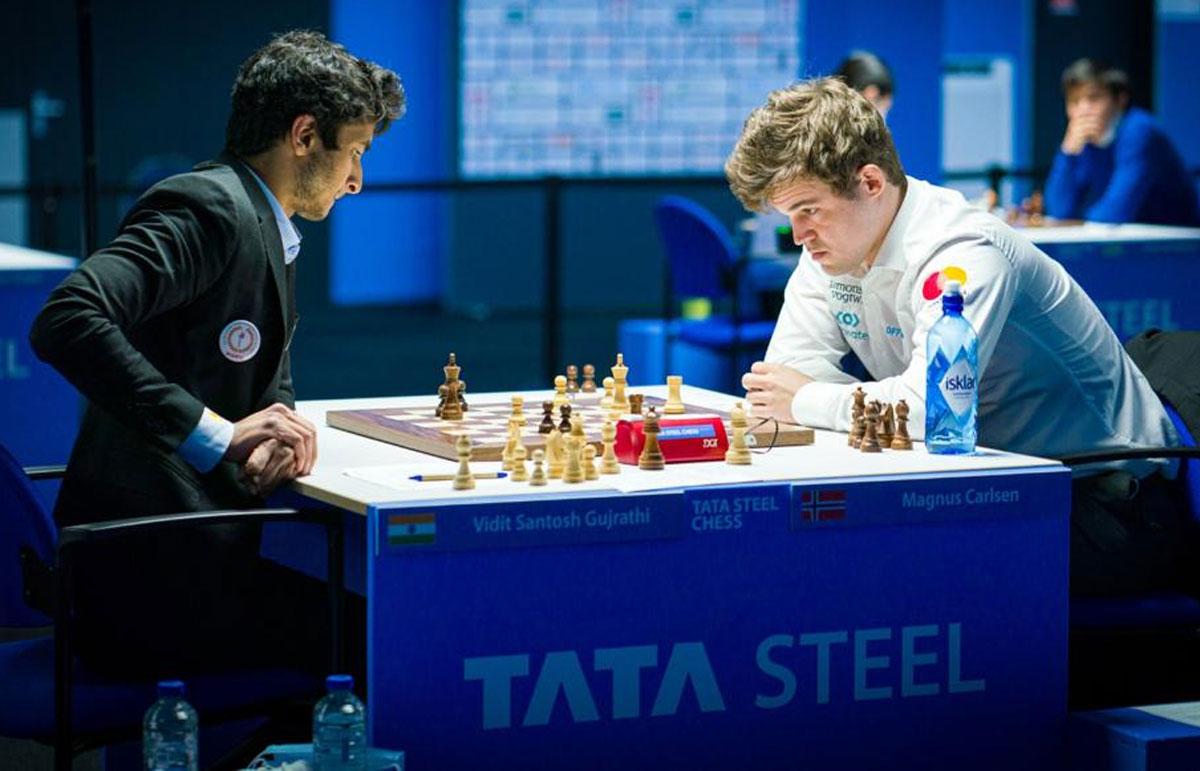 Tata Steel Chess: Gujrathi in joint lead with Carlsen - Rediff.com