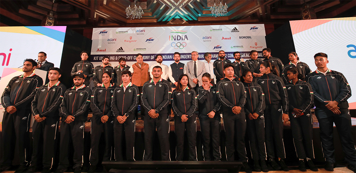 Some prominent names in the squad include Olympic medallists Neeraj Chopra, PV Sindhu, Mirabai Chanu, Lovlina Borgohain, Bajrang Punia and Ravi Kumar Dahiya. 