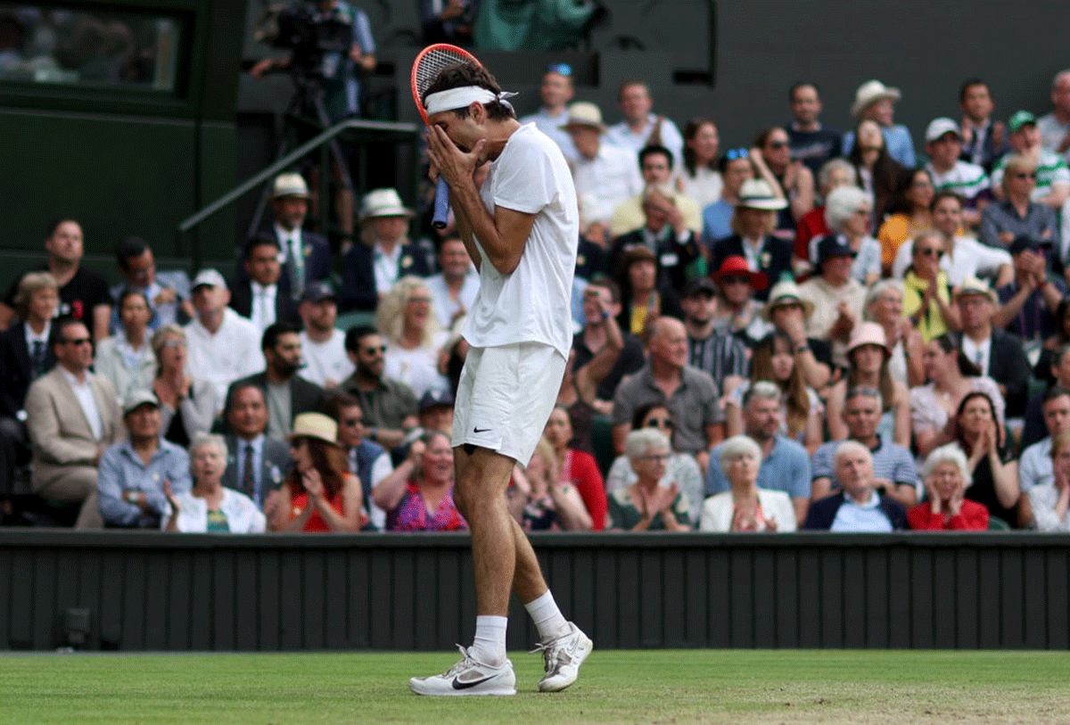 USA's Taylor Fritz reacts after making an error