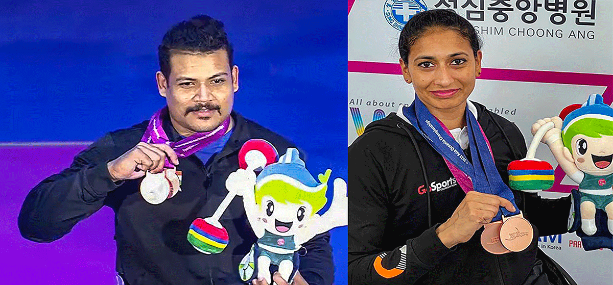 Indian para-powerlifters Parmjeet Kumar (49kg) and Manpreet Kaur (41kg) win bronze medals on the opening day of World Para-powerlifting 2022 Asia Oceania Open Championships, at Pyeongtaek in South Korea on Wednesday.
