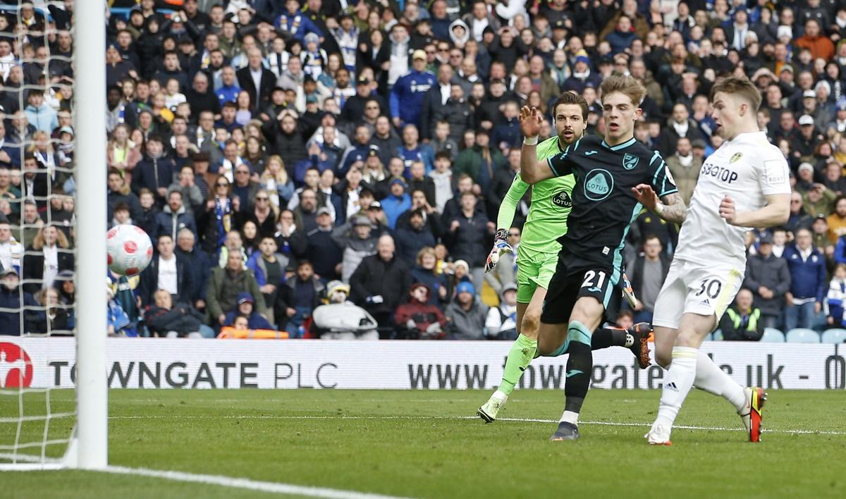 Joe Gelhardt scores in stoppage time to give Leeds United victory over Norwich City, at Elland Road, Leeds, on Sunday.