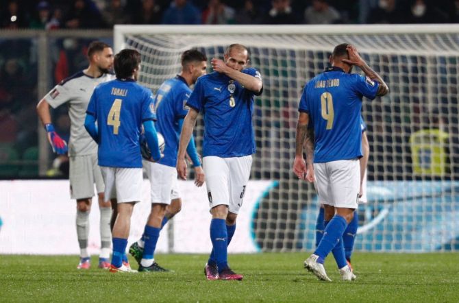 Italy players in disbelief after shock loss