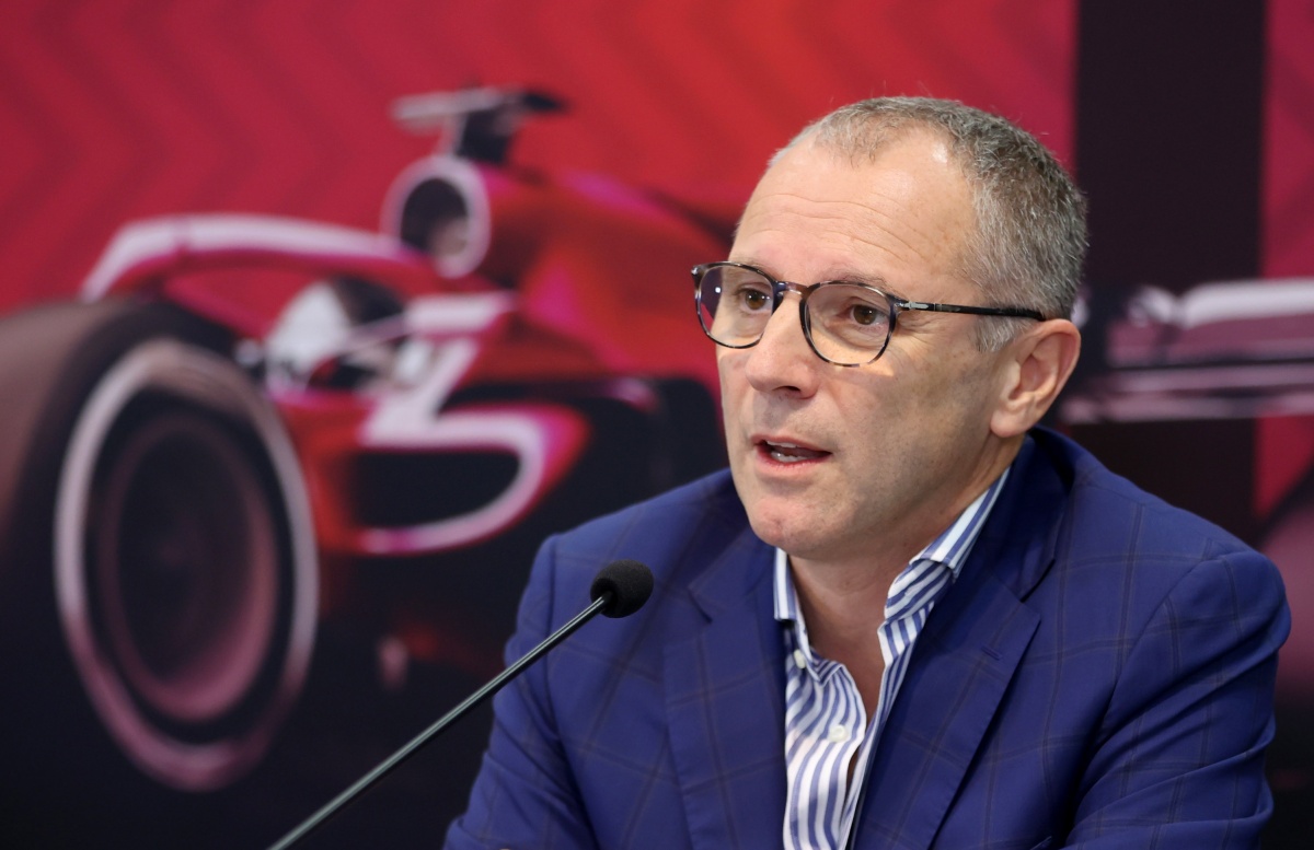CEO of Formula One Stefano Domenicali addresses the media