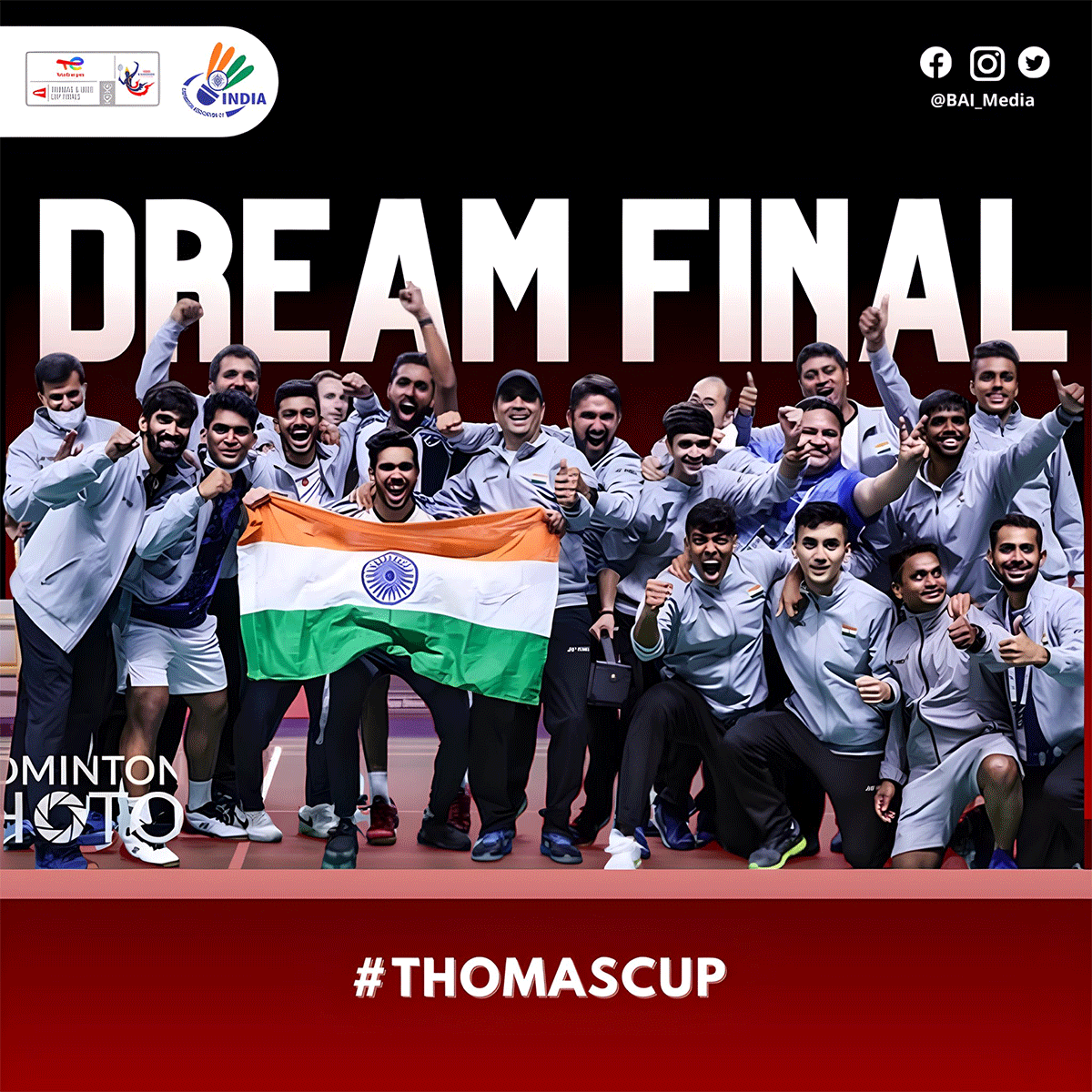 India enter Thomas Cup final
