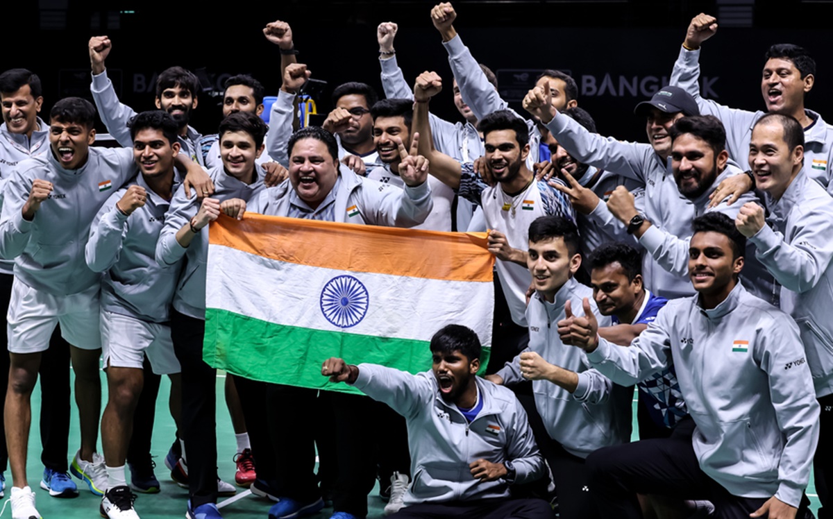 The Indian team celebrates