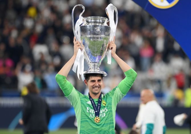 Real Madrid goalkeeper Thibaut Courtois came up with a man-of-the-match performance to help La Liga champions Real Madrid claim a record-extending 14th European Cup triumph.