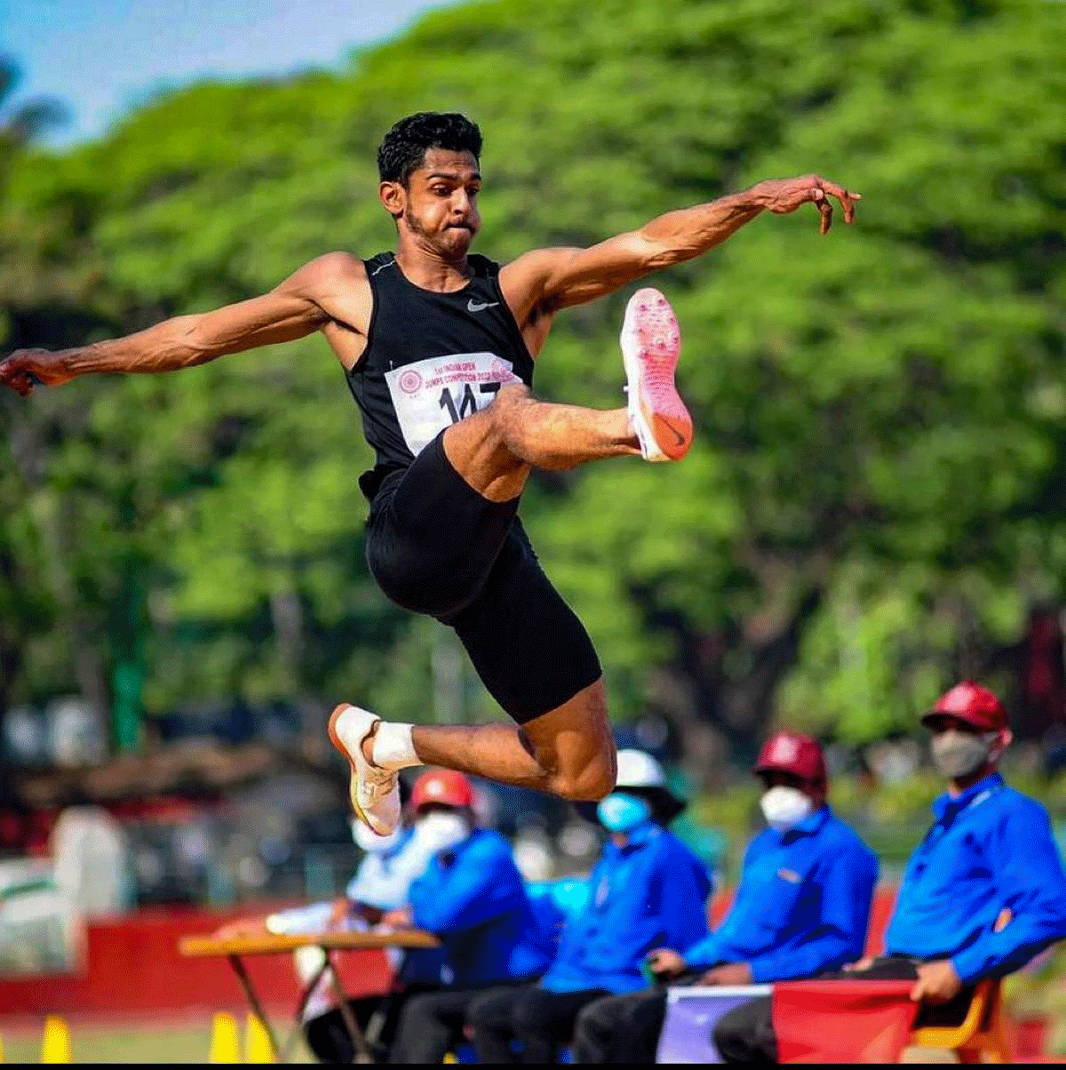 Sreeshankar Murali won gold at the Venizeleia-Chania 2022 Athletics Meet with a leap of 7.95m. 