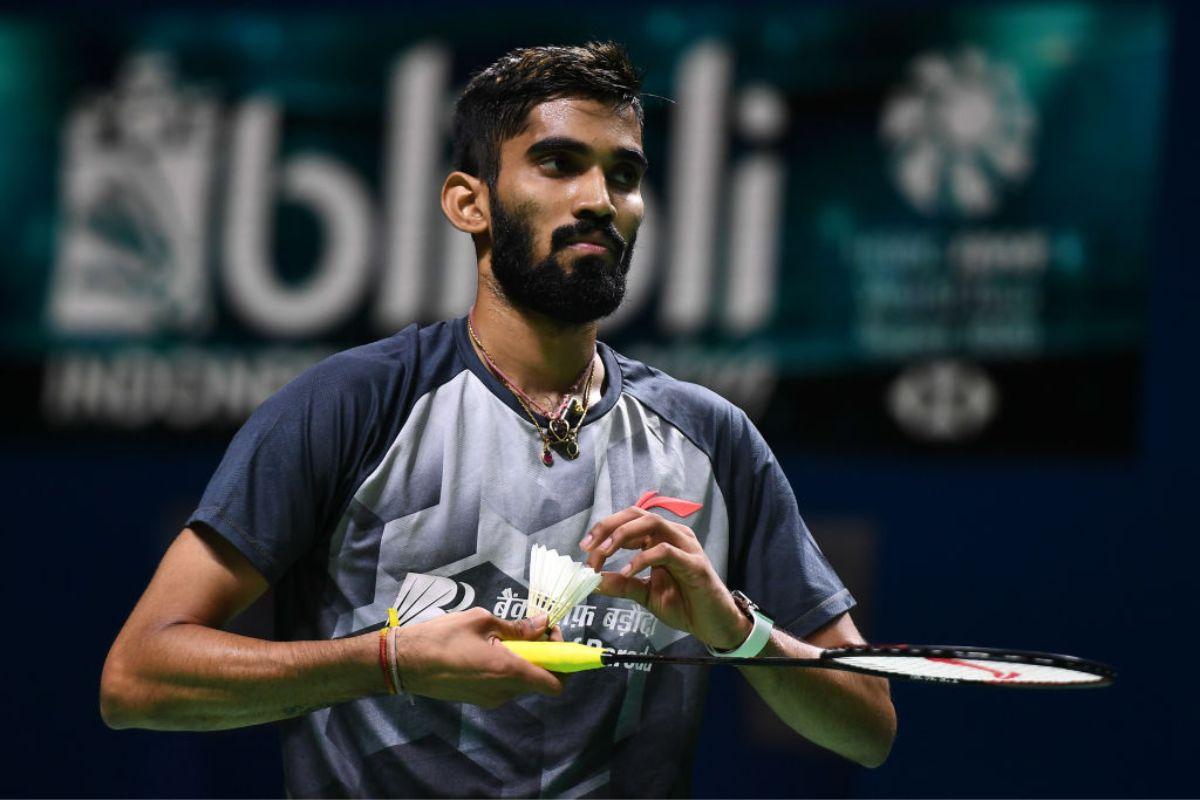 Kidambi Srikanth of India competes 