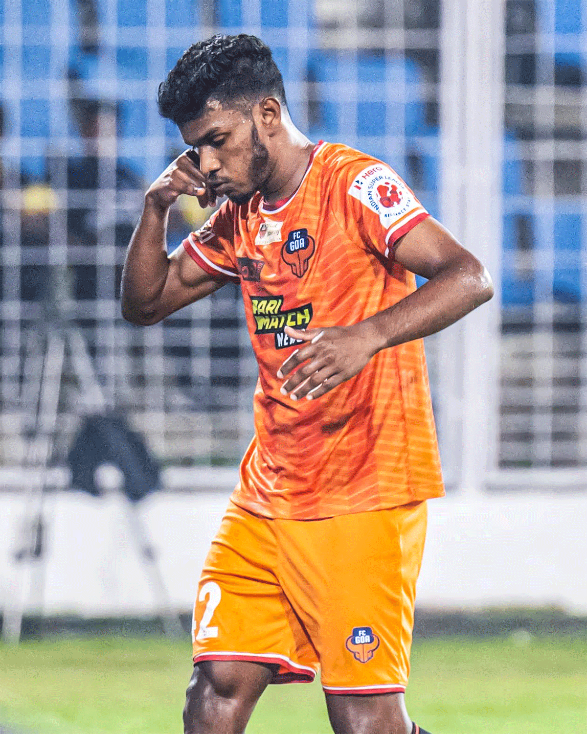 FC Goa's Brison Fernandes celebrates after scoring