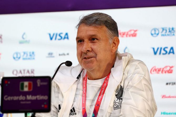 Mexico coach Gerardo Martino during the press conference