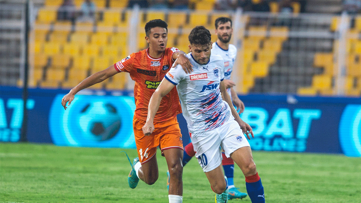 Action from the ISL match played between FC Goa and Bengaluru FC on Saturday