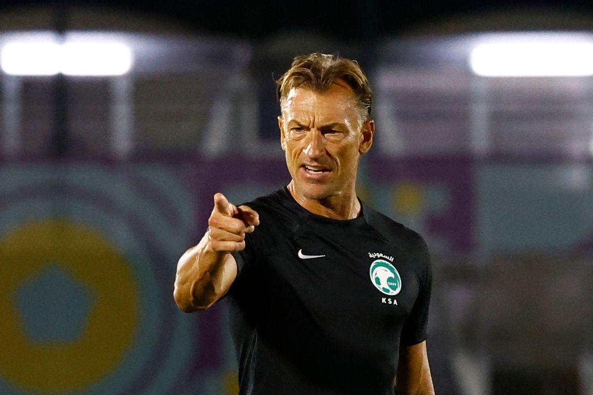 Saudi Arabia coach Herve Renard during training