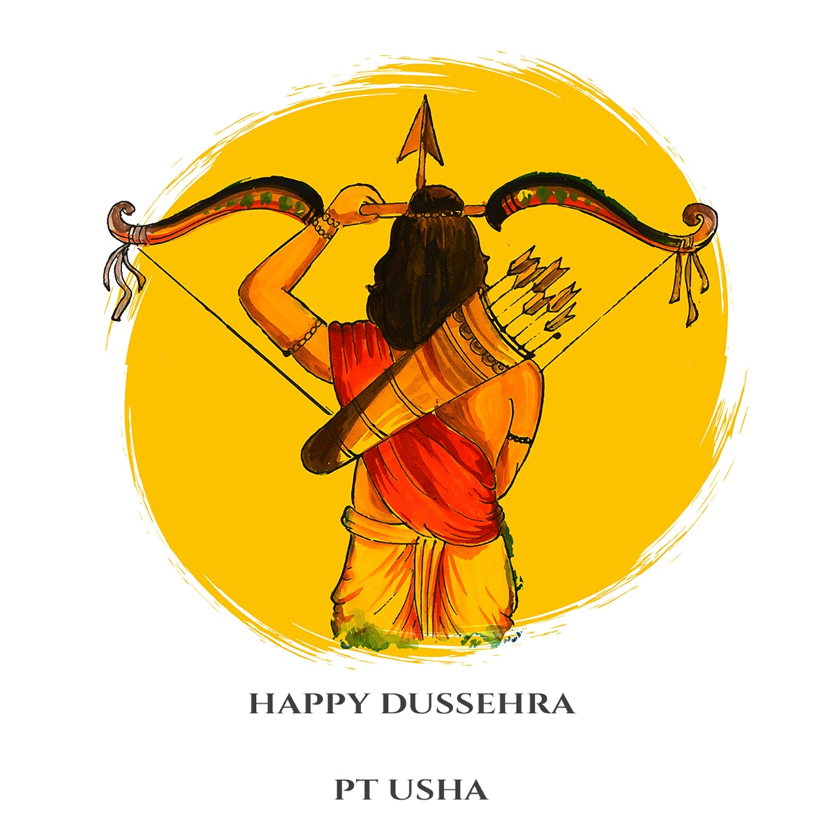 PT Usha's Dussehra greeting