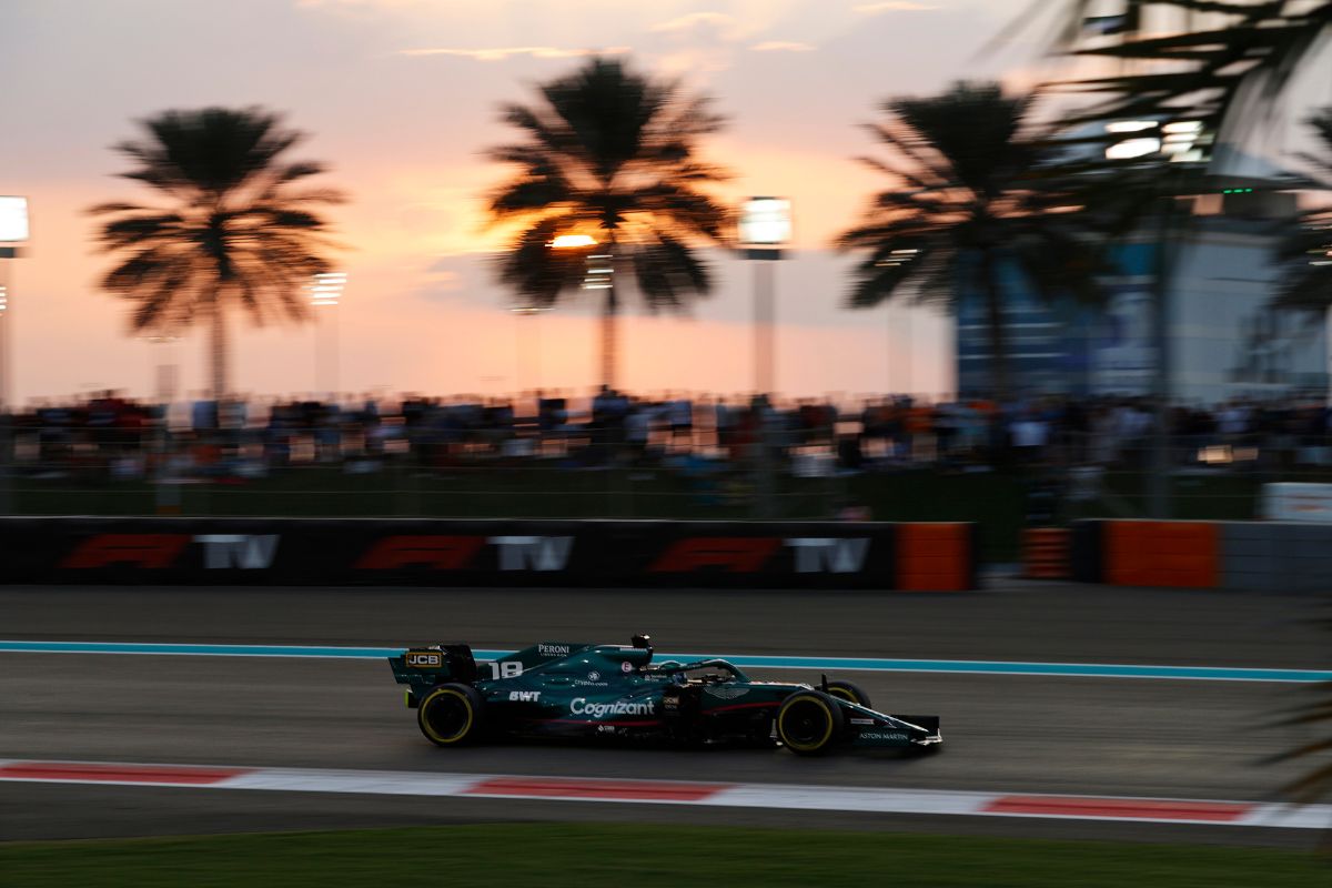 Aston Martin's Lance Stroll during the race