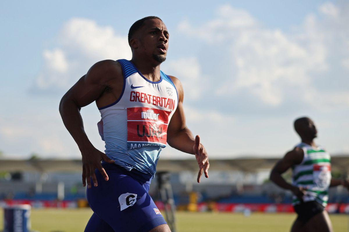 Britain’s Chijindu Ujah after winning the men's 100m final at the British Athletic Championship