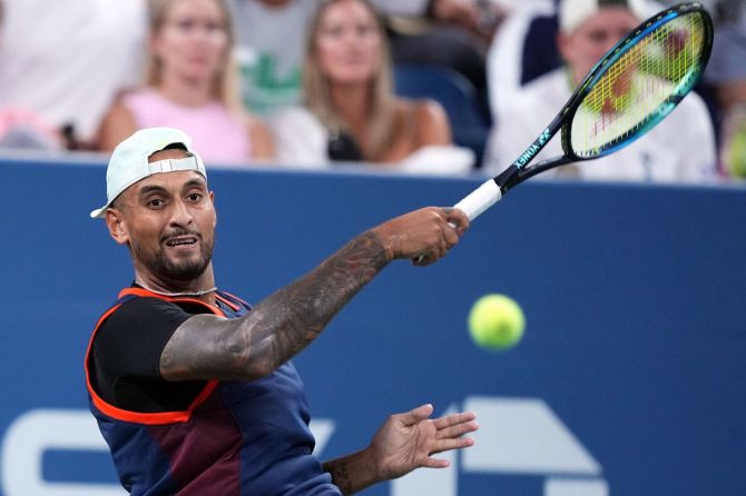 Australia's Nick Kyrgios harnessed an efficient victory over  American wildcard J.J. Wolf.