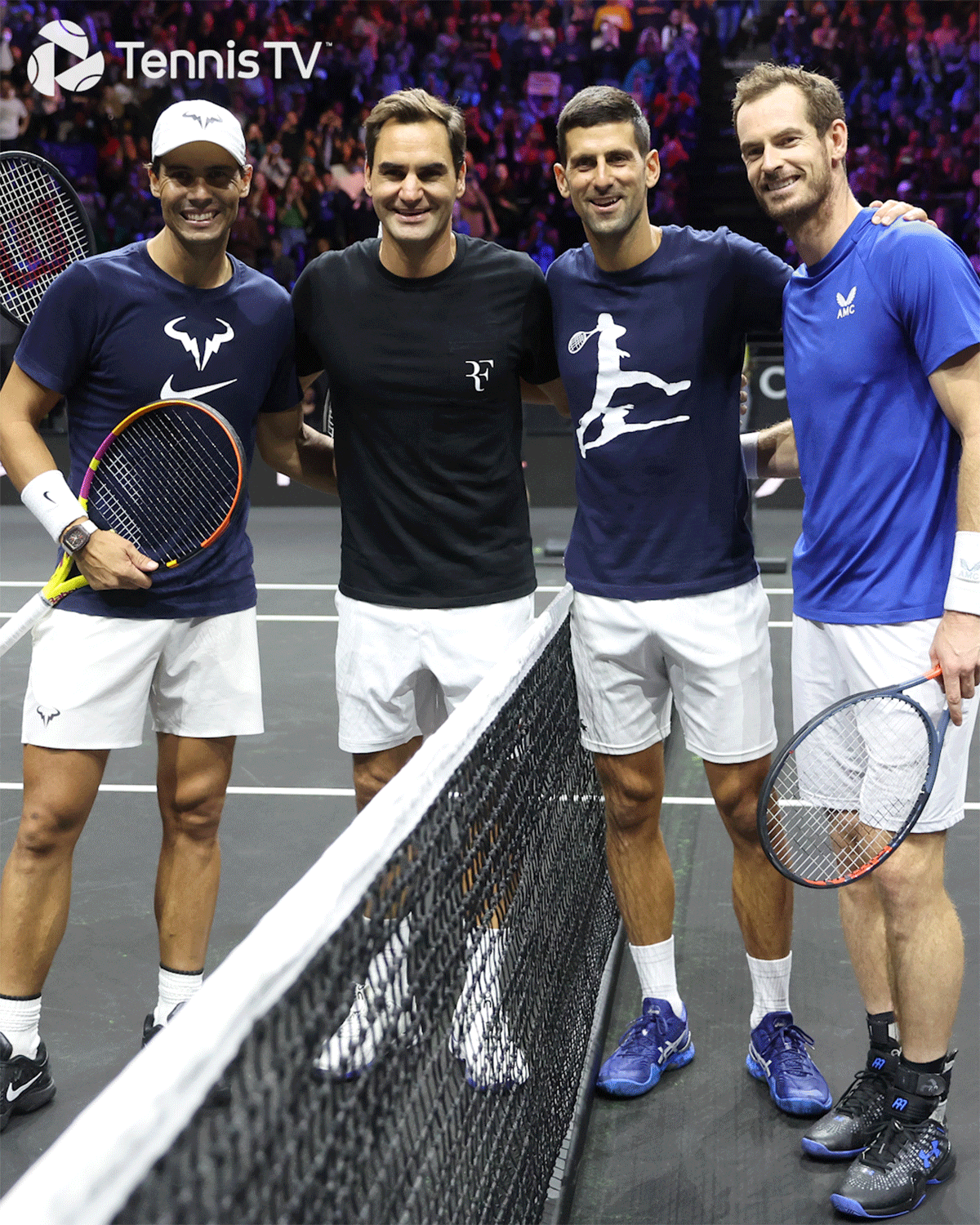 SEE Big Four Practice Ahead Of Laver Cup